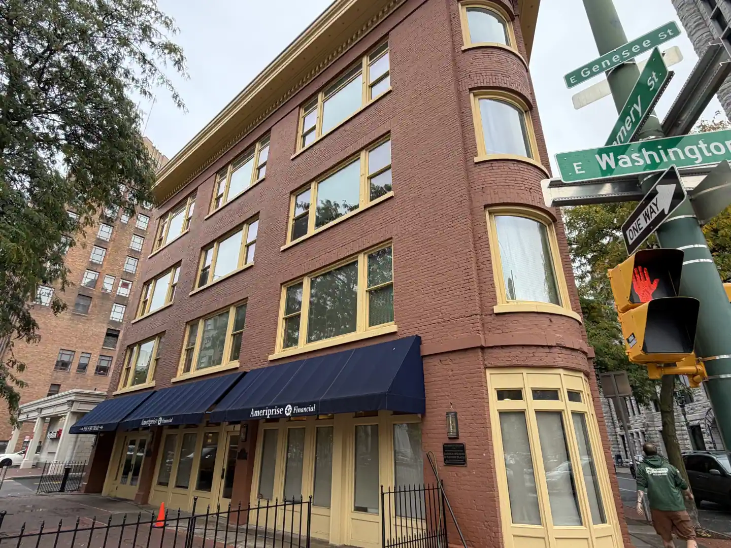 Syracuse commercial window cleaning at the historic Courier Building by Emerald City Window Cleaning